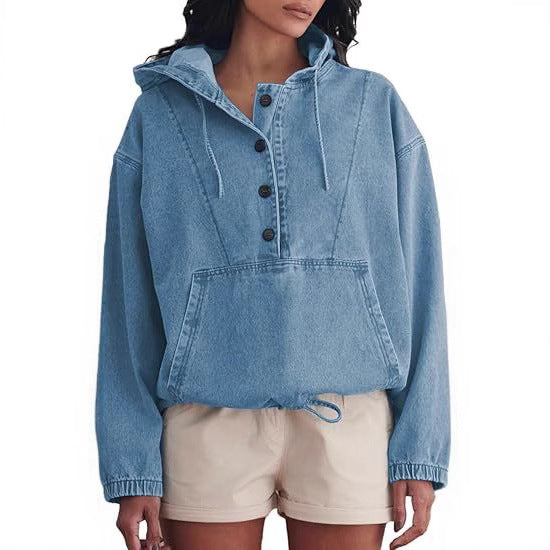 MECAELLA™ - Denim Hoodie Jacket