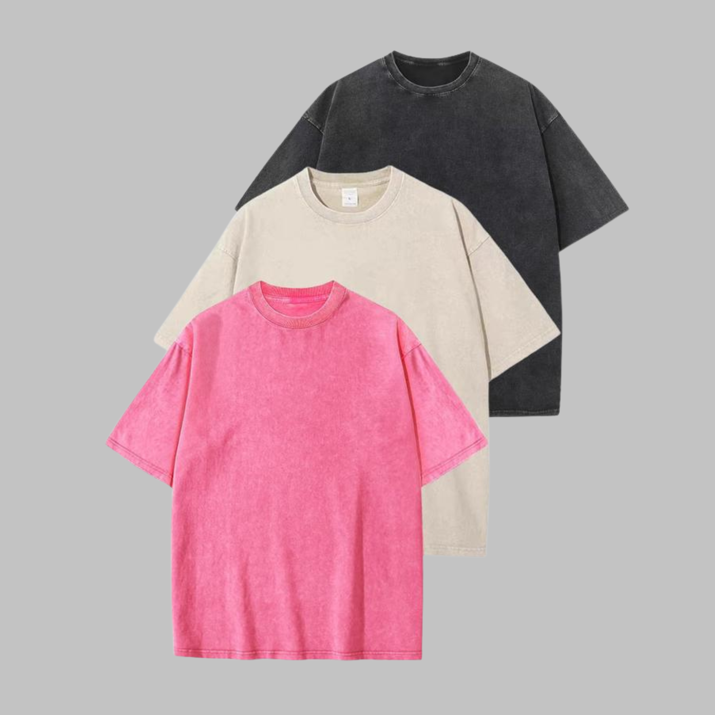 Ava | Casual Oversized Wash Crew Neck Unisex Shirt