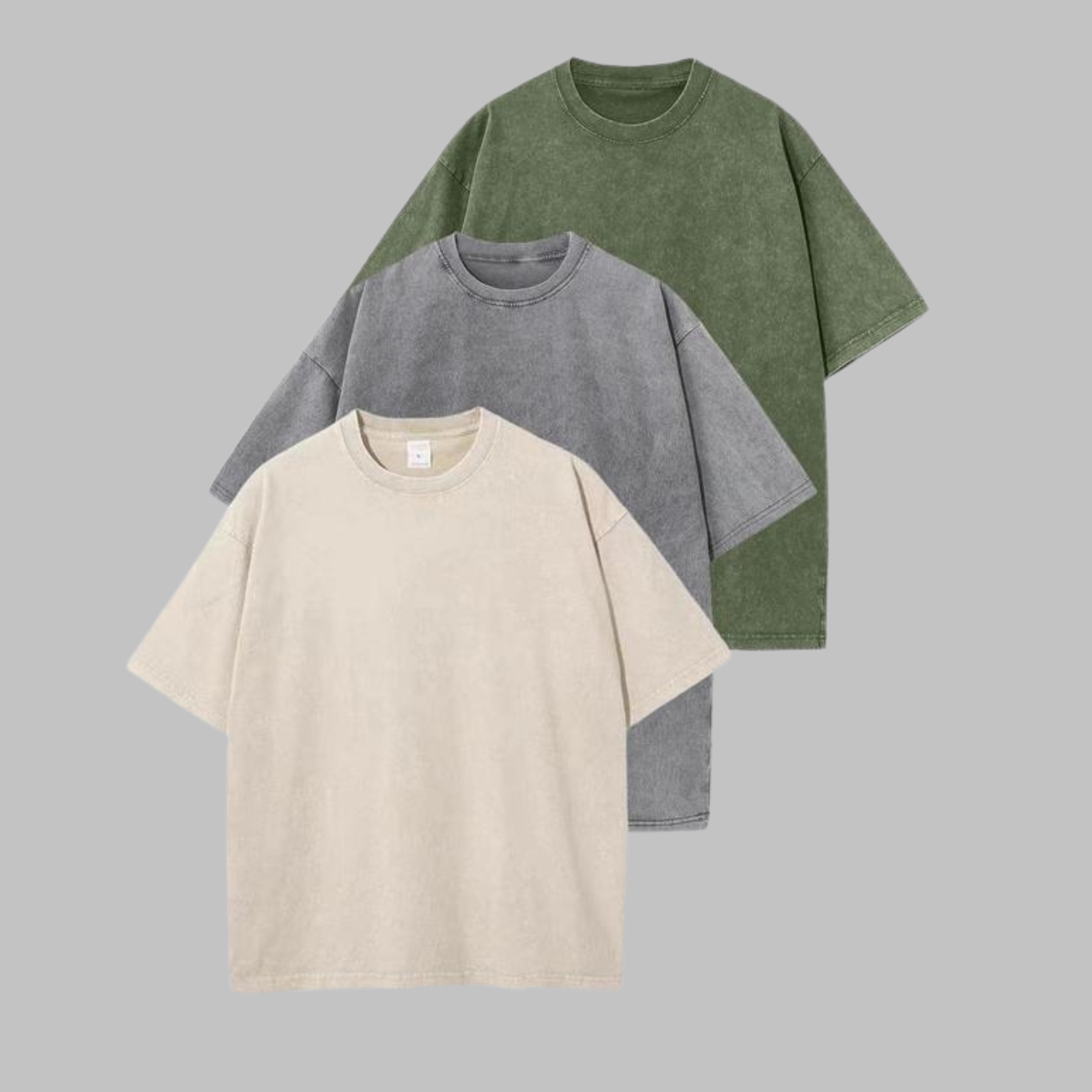 Ava | Casual Oversized Wash Crew Neck Unisex Shirt