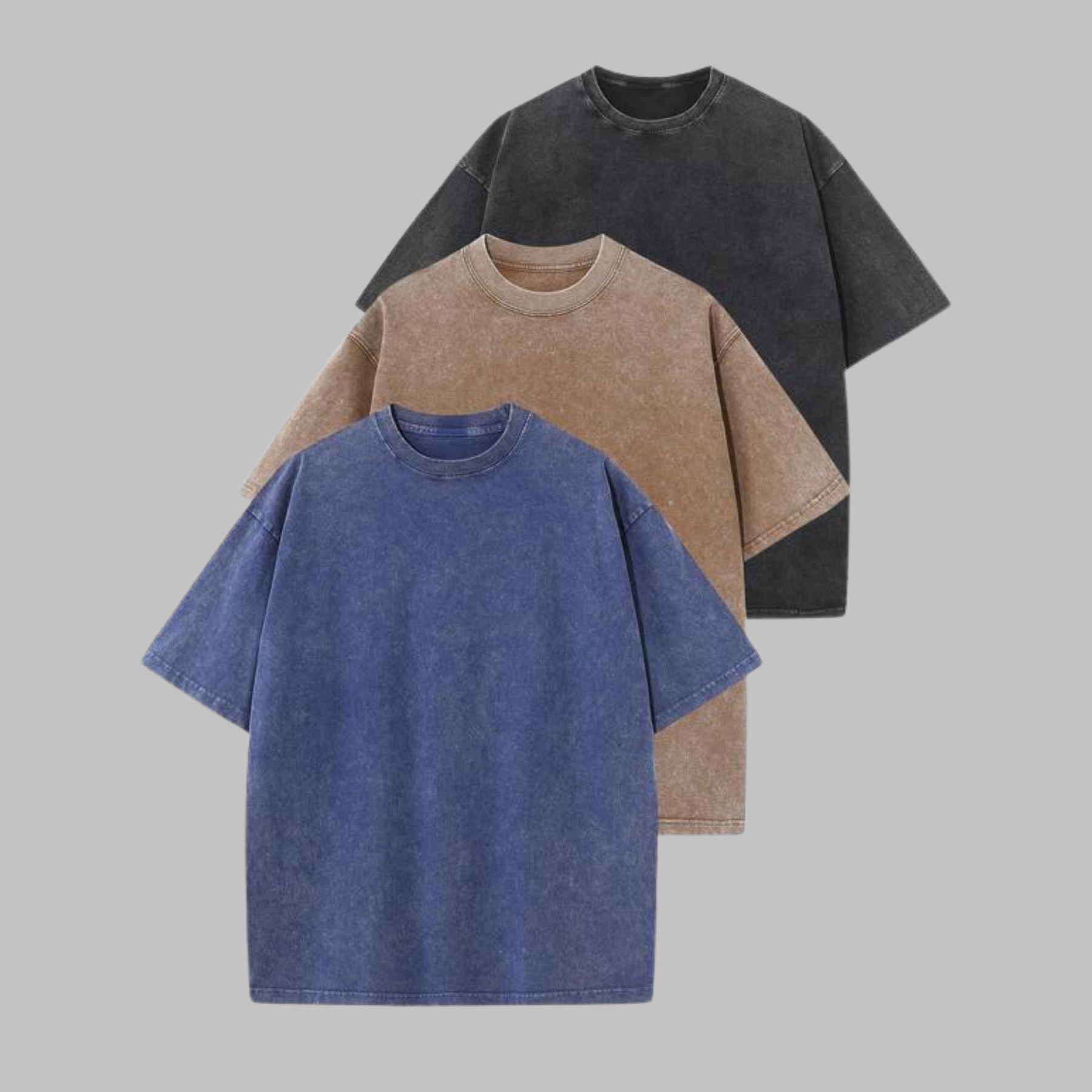 Ava | Casual Oversized Wash Crew Neck Unisex Shirt