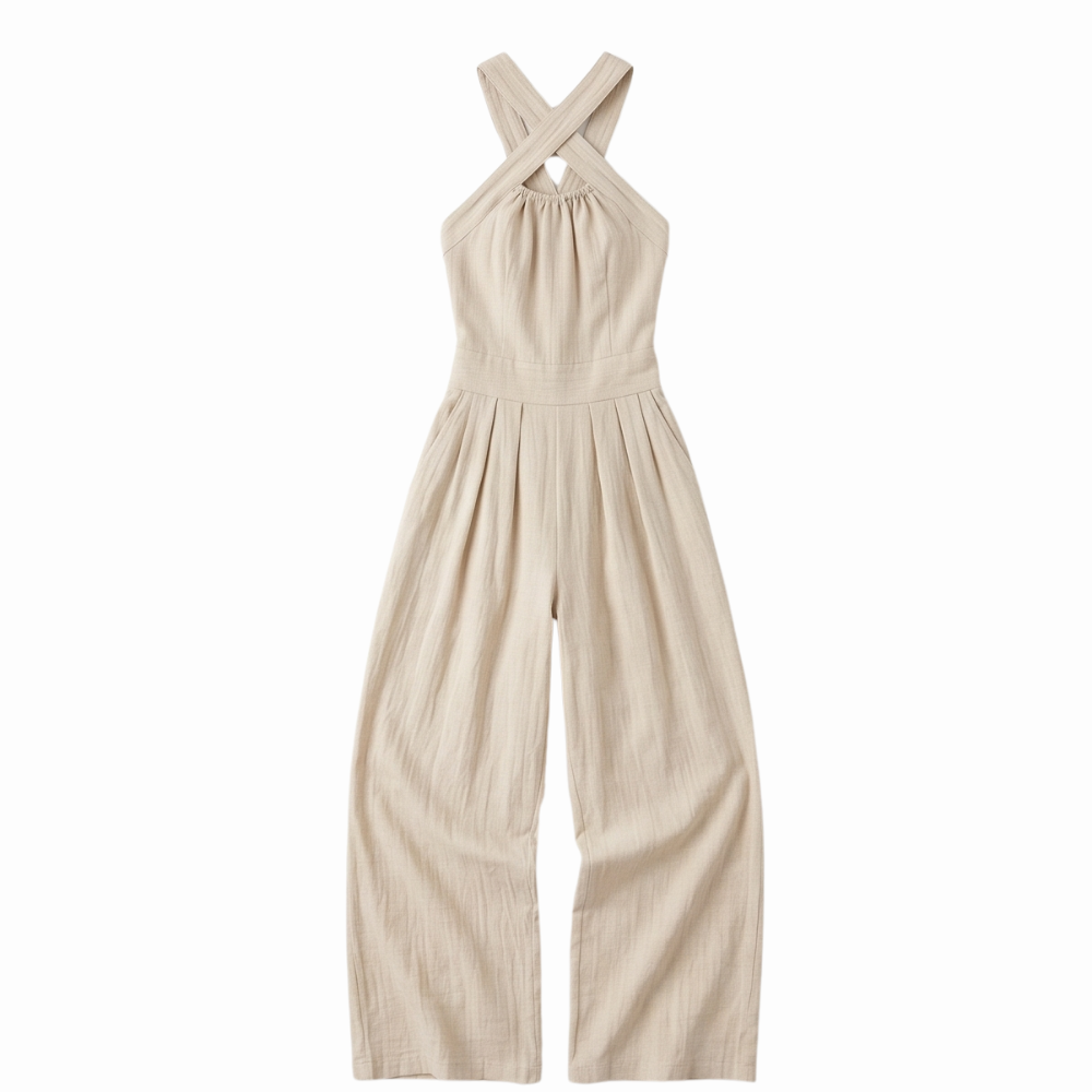 Camille™ | Open-Back Wide-Leg Jumpsuit