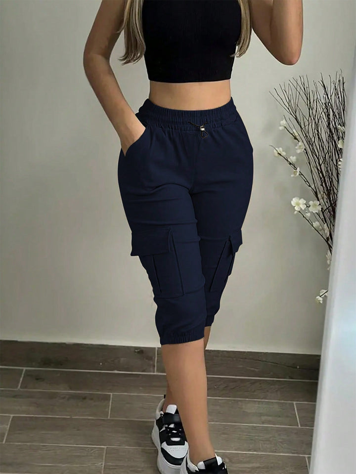 Women’s Solid Color Simple Daily Long Pants Casual Trousers
