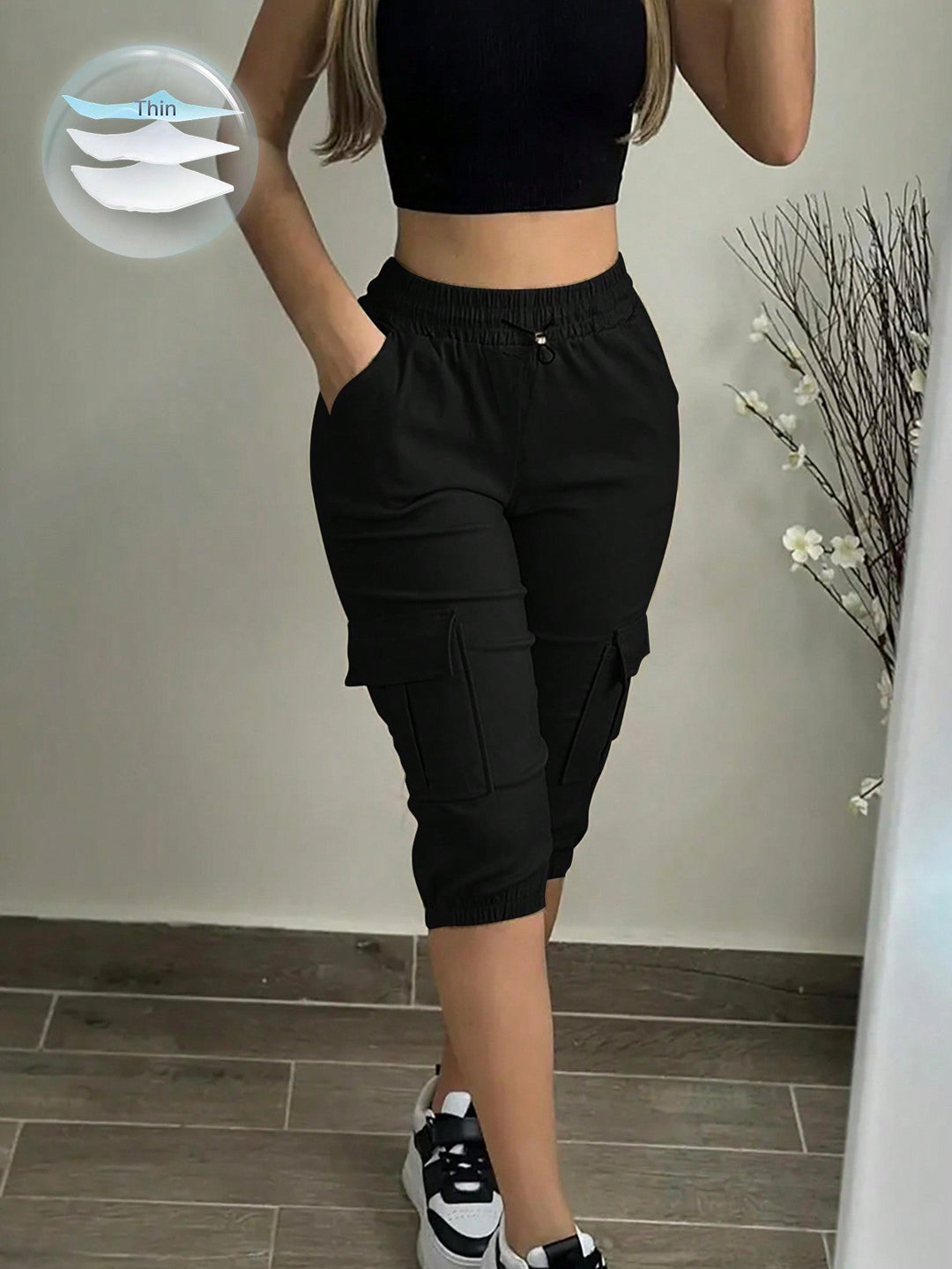Women’s Solid Color Simple Daily Long Pants Casual Trousers