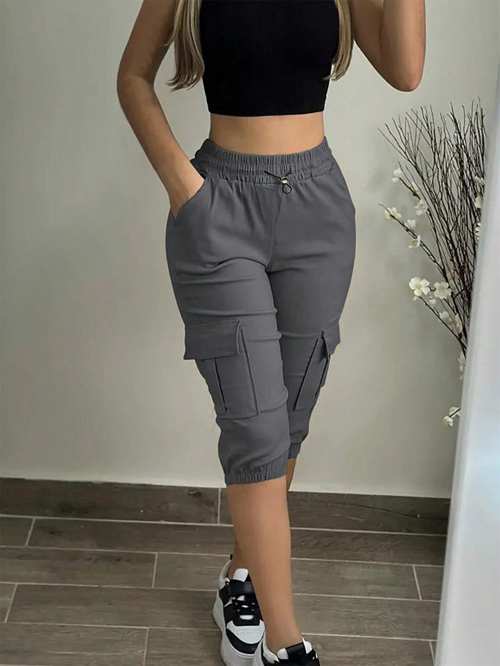 Women’s Solid Color Simple Daily Long Pants Casual Trousers