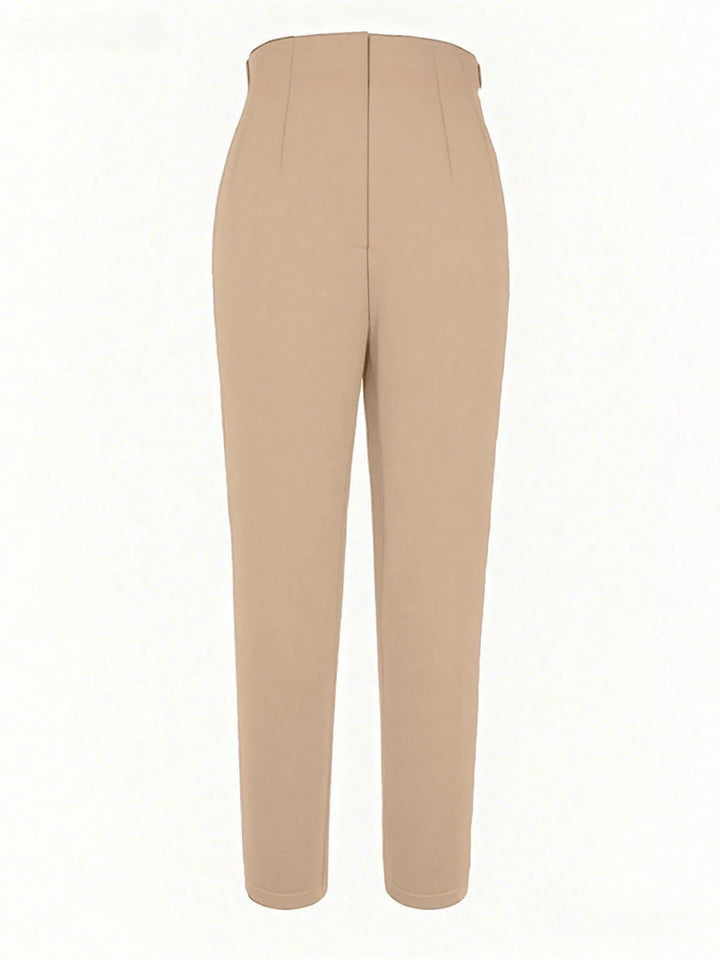 Women’s High Waist Skinny Ankle Pants – Solid Commuter Style