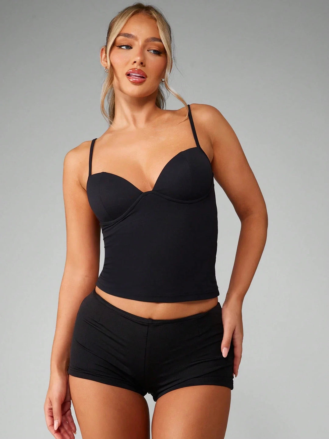 Women’s Sleeveless Corset Bustier Crop Tank Top