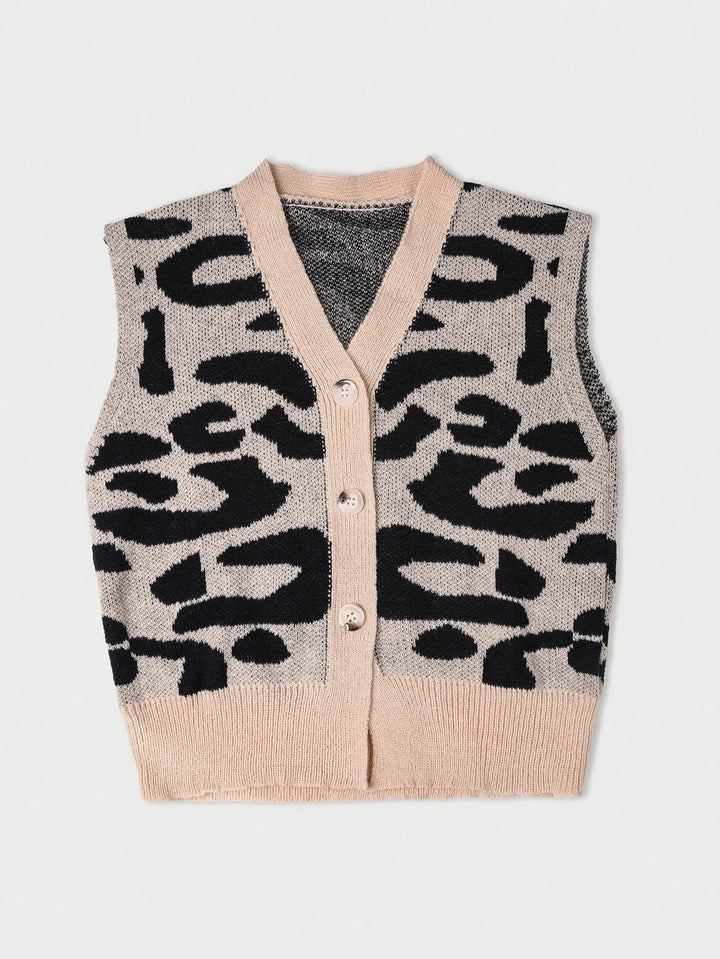Womens Casual V-Neck Button Up Long Sleeve Knit Cardigan Vest Top Autumn Outerwear
