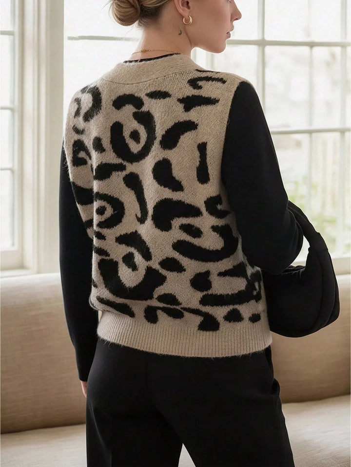Womens Casual V-Neck Button Up Long Sleeve Knit Cardigan Vest Top Autumn Outerwear
