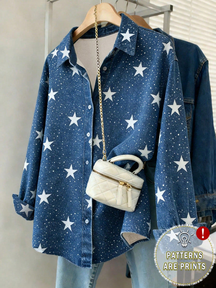 Women's Cherry Print Shirt, Autumn