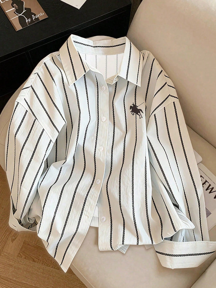 Women's Cherry Print Shirt, Autumn