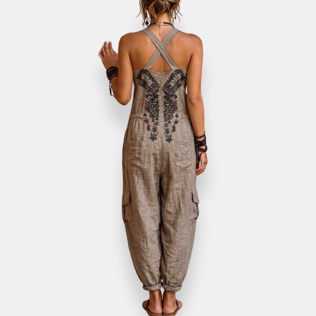 María Teresa™ | Embroidered Boho Jumpsuit