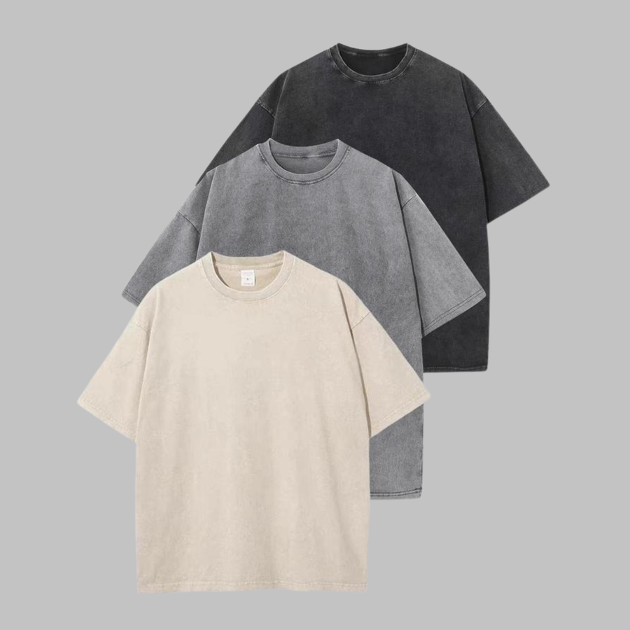 Ava | Casual Oversized Wash Crew Neck Unisex Shirt