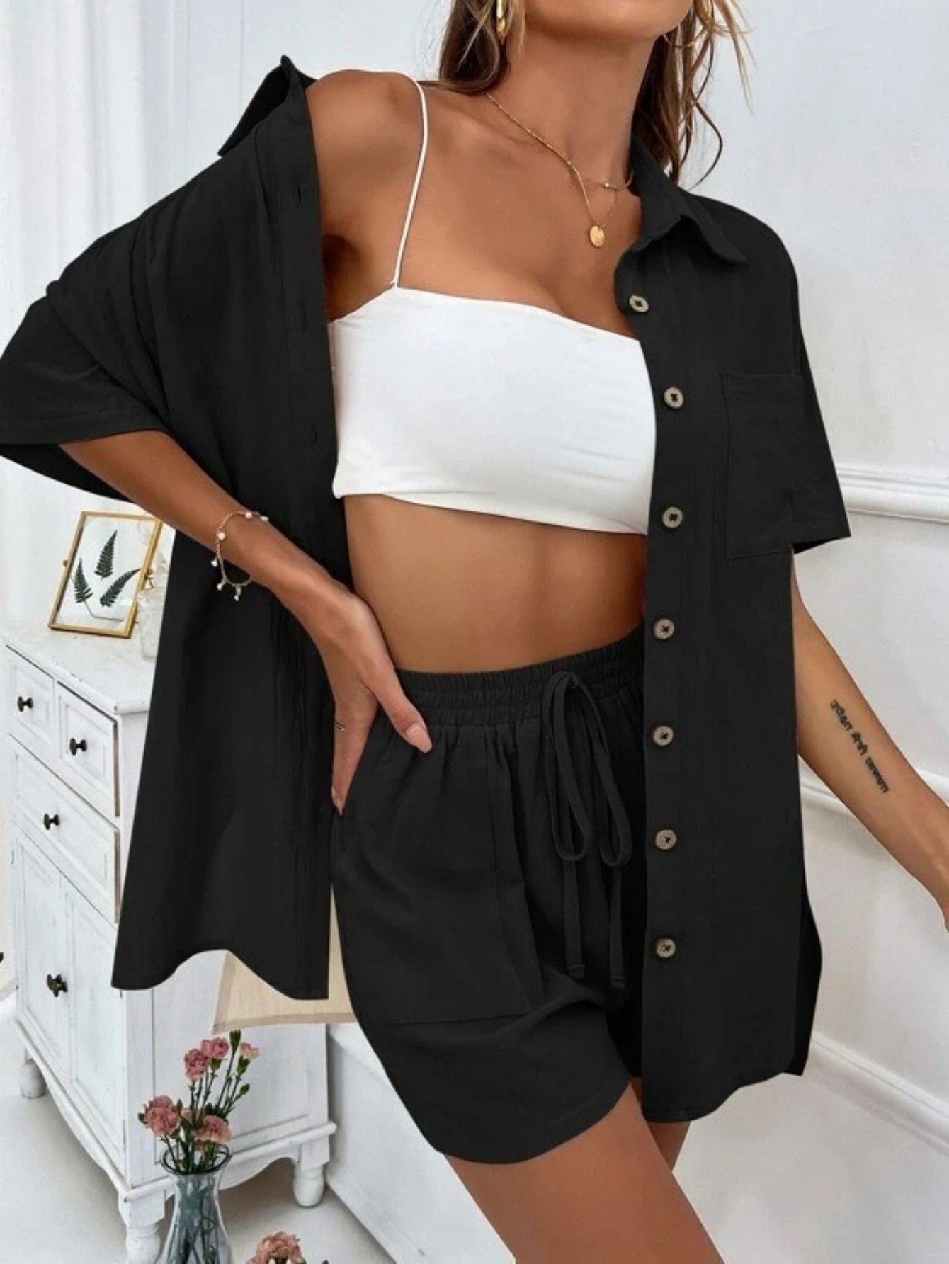 KRISTINE™ –  Button-Down Lounge Set
