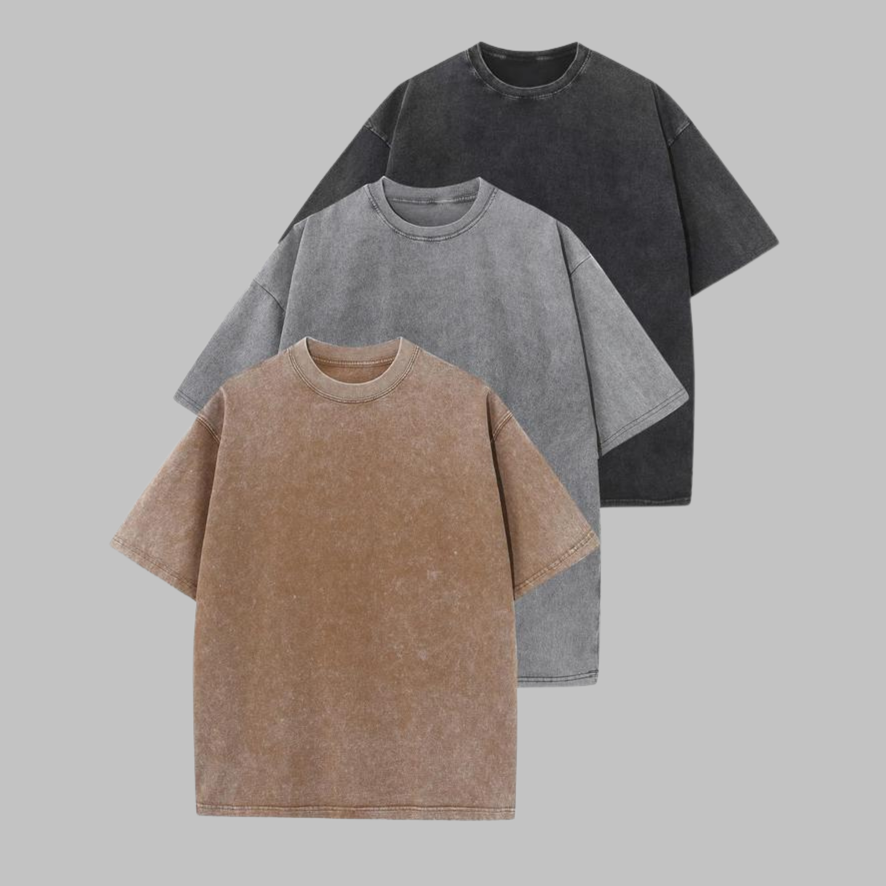 Ava | Casual Oversized Wash Crew Neck Unisex Shirt