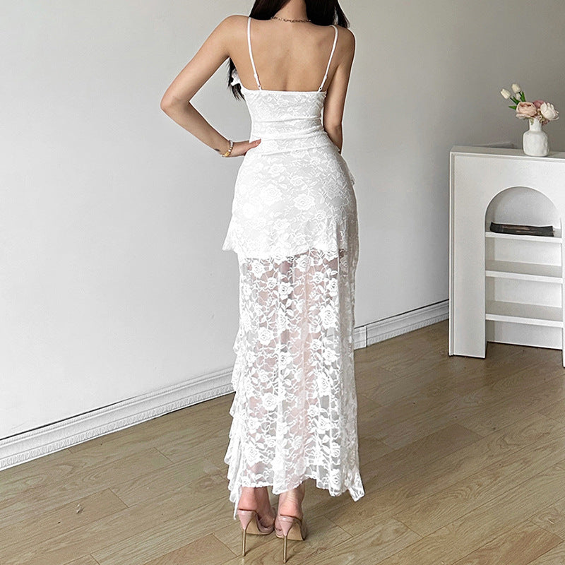 ISABEAU™ - Lace Ruffle High Waist Dress