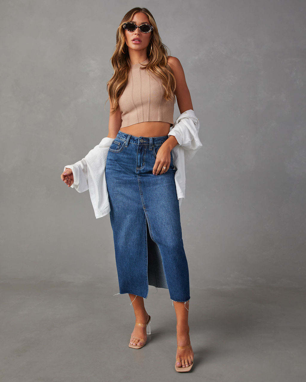 DENISE™ – High-Waist Denim Skirt