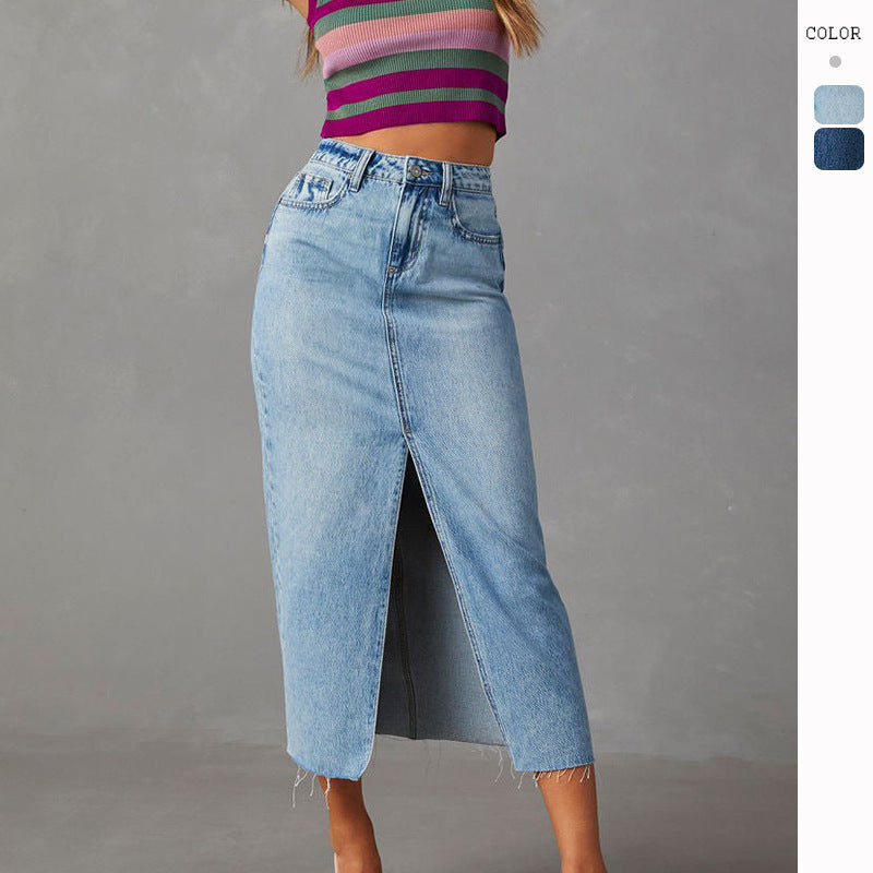 DENISE™ – High-Waist Denim Skirt