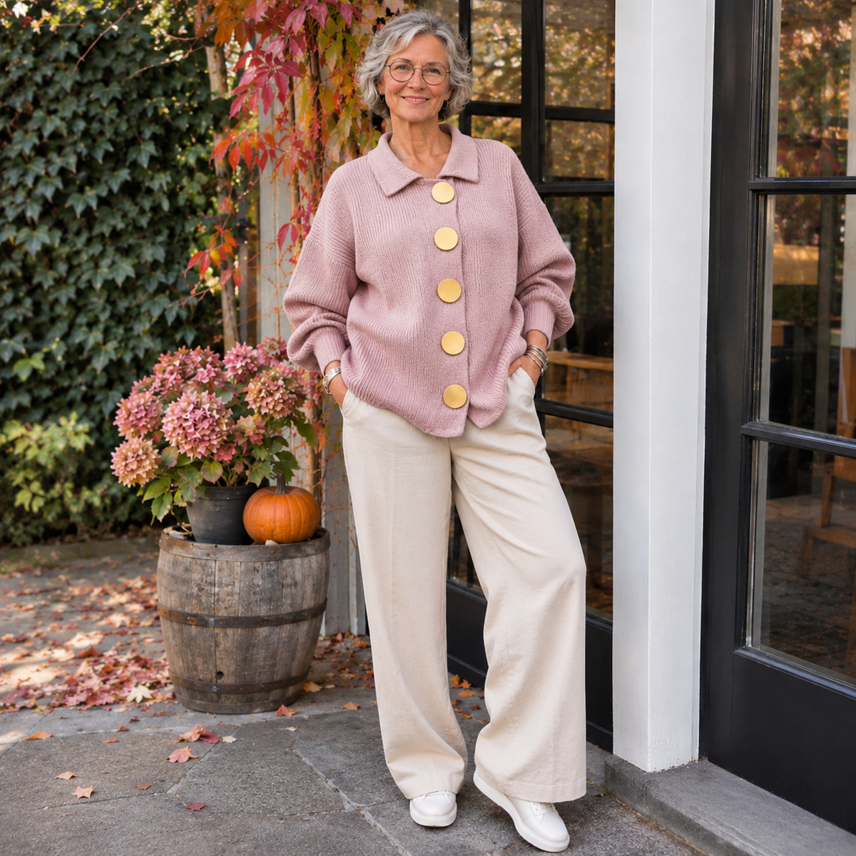 Isadora | Oversized Collared Cardigan
