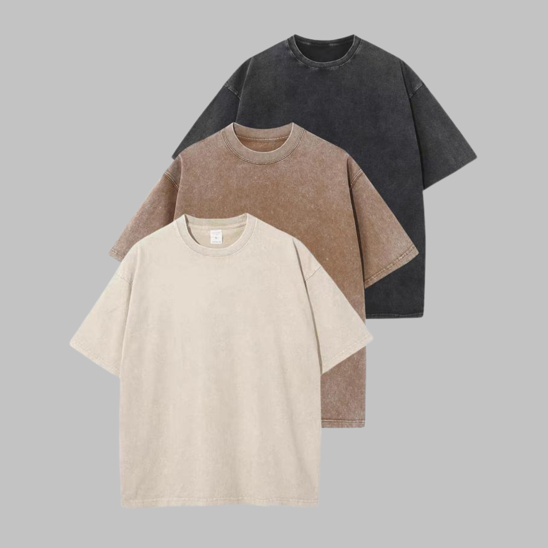 Ava | Casual Oversized Wash Crew Neck Unisex Shirt