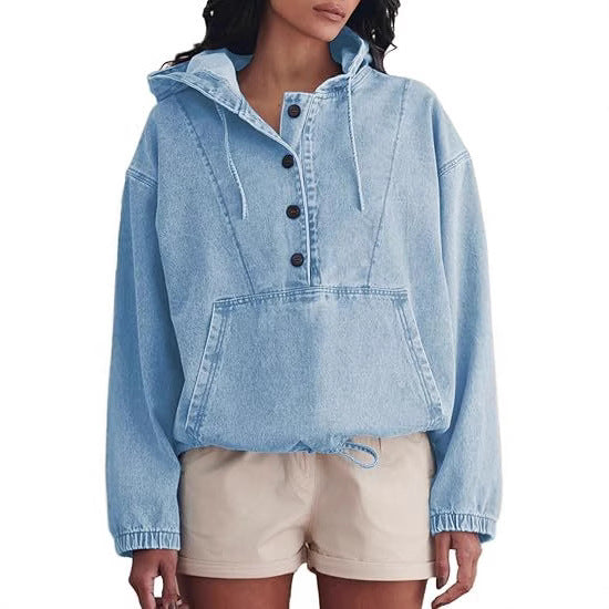MECAELLA™ - Denim Hoodie Jacket