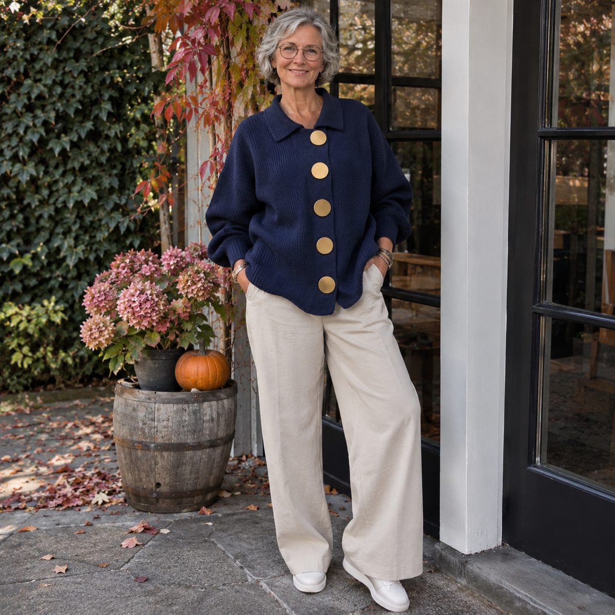 Isadora | Oversized Collared Cardigan
