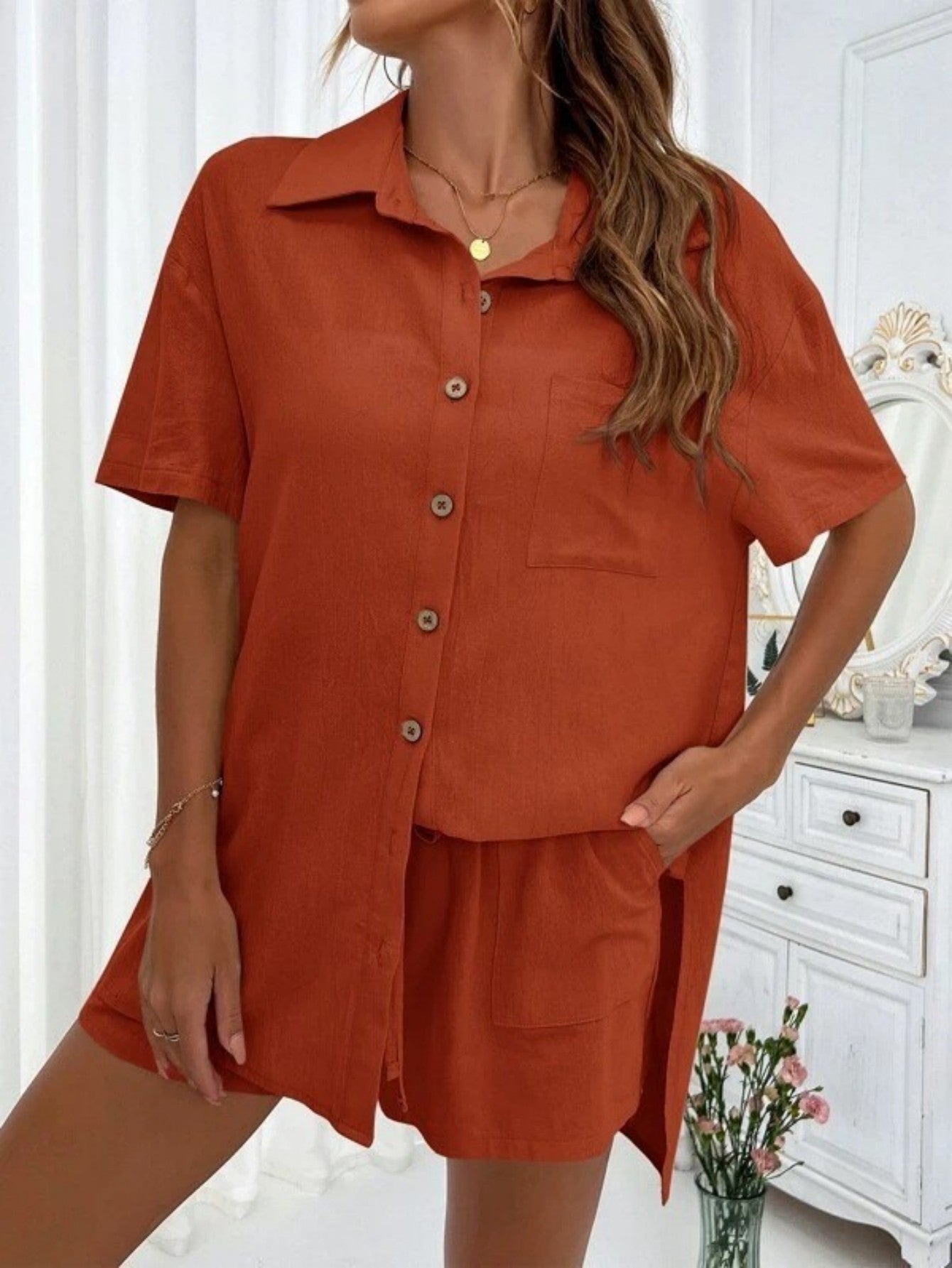 KRISTINE™ –  Button-Down Lounge Set