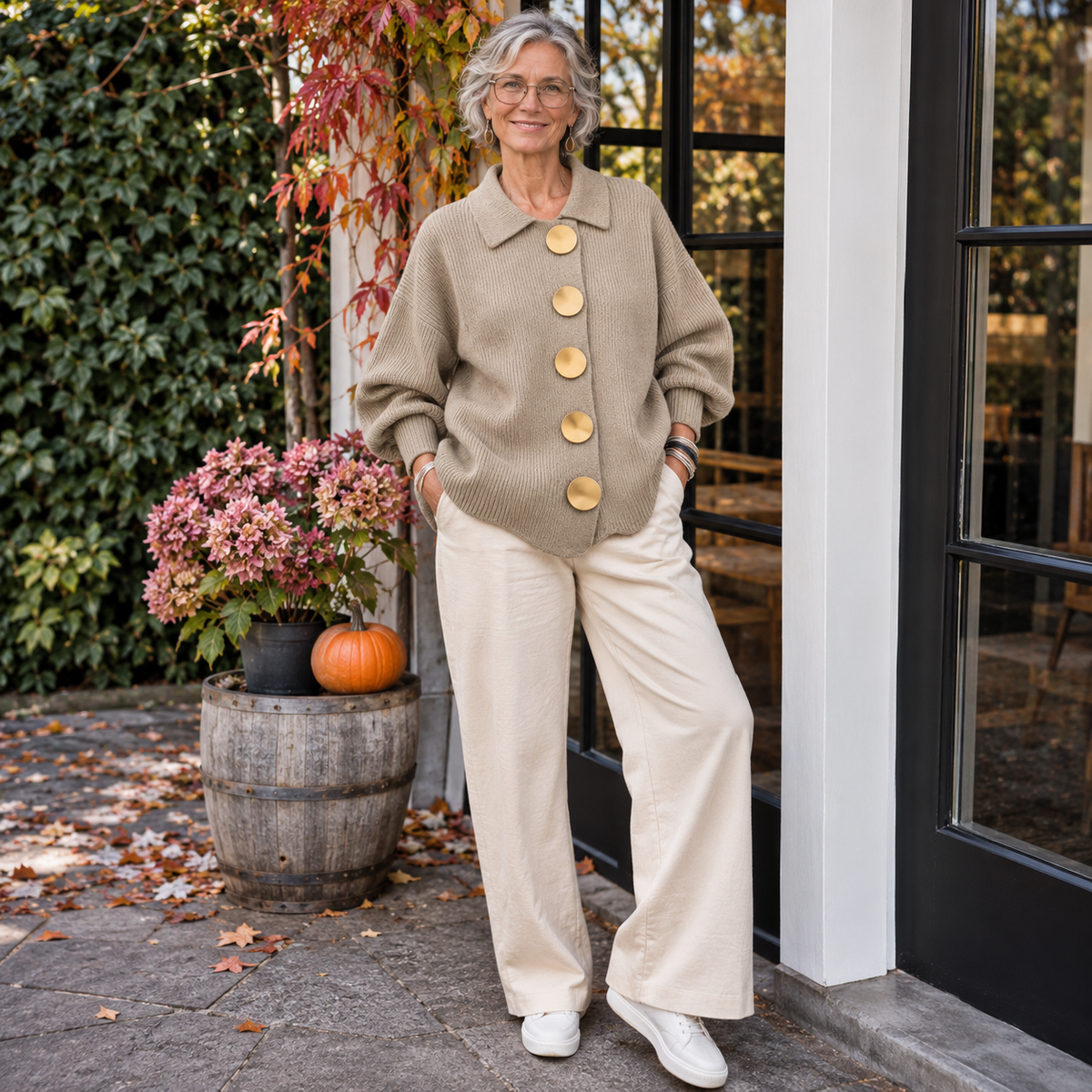 Isadora | Oversized Collared Cardigan