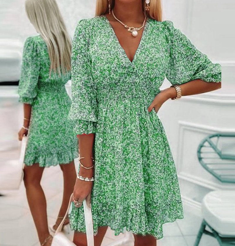 Elisa™ | Floral Puff Sleeve Dress
