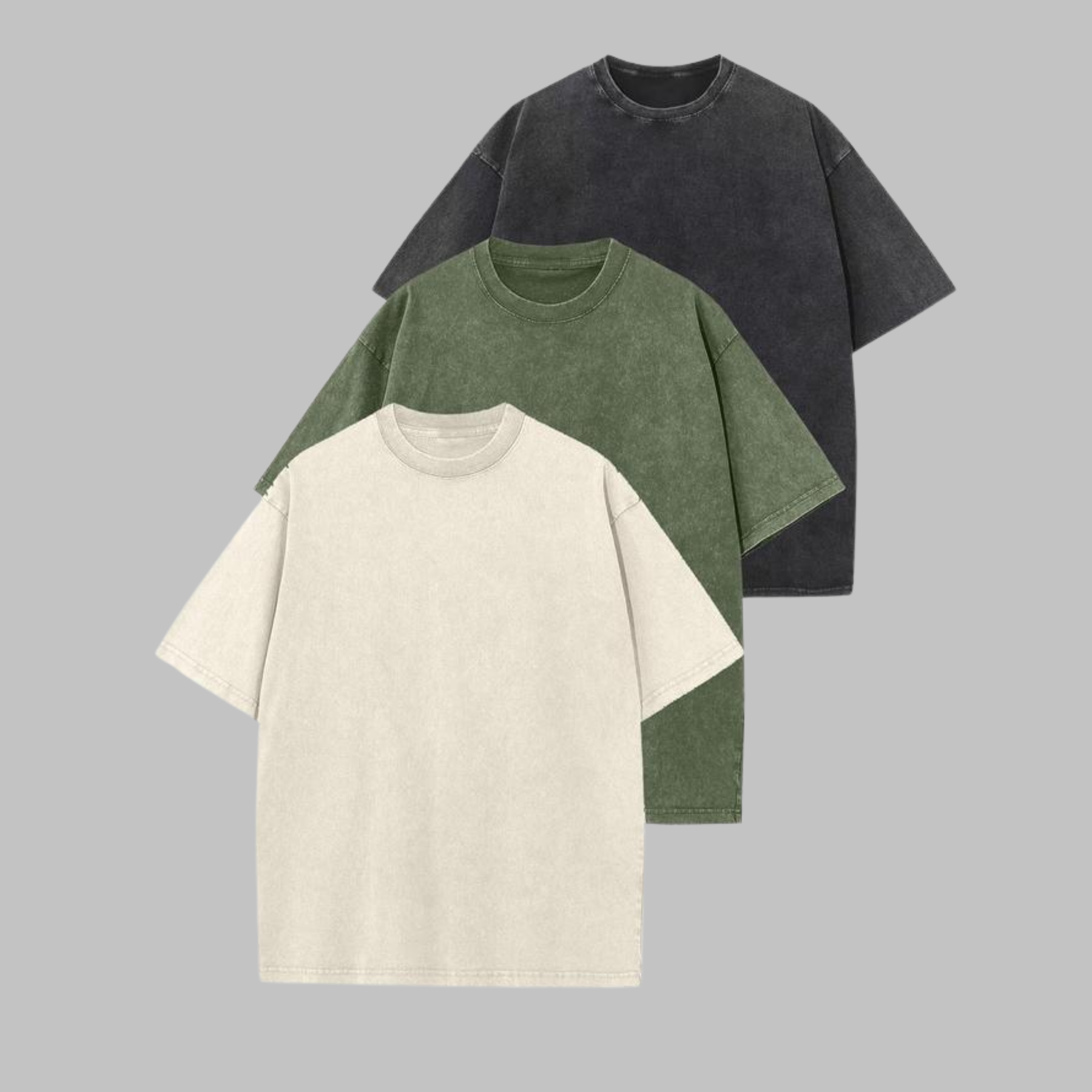 Ava | Casual Oversized Wash Crew Neck Unisex Shirt