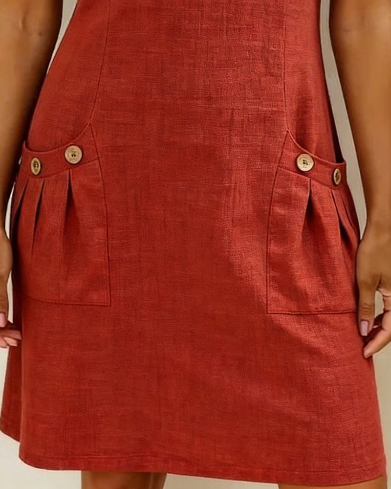 Aisley™ |  Cotton Dress with Zip Closure