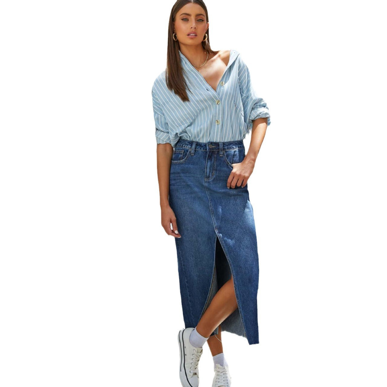 DENISE™ – High-Waist Denim Skirt