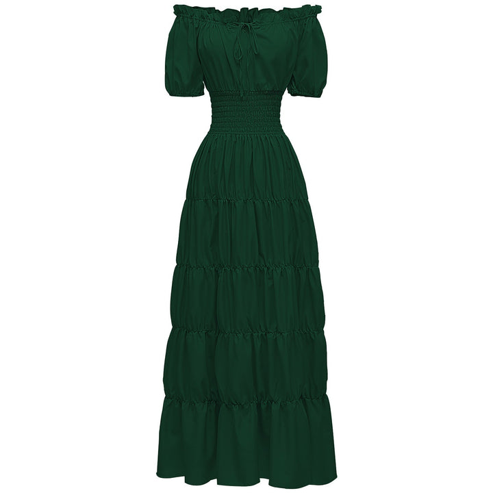 AIZA™ – Classic Corset Long Retro Maxi Dress