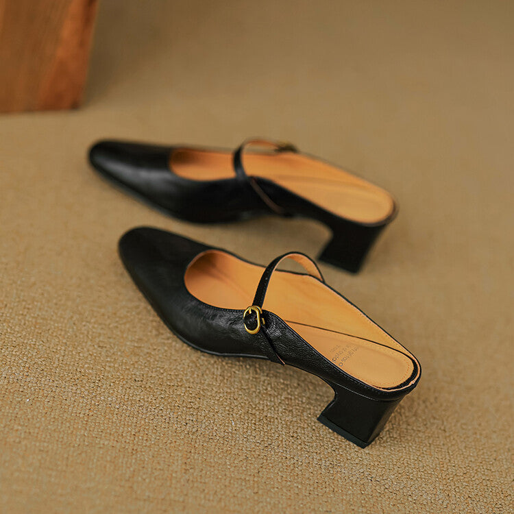 Vian Genuine Leather Mules