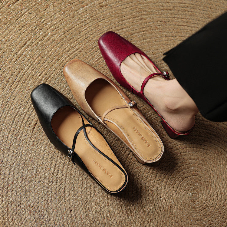 Esmer Genuine Leather Mules