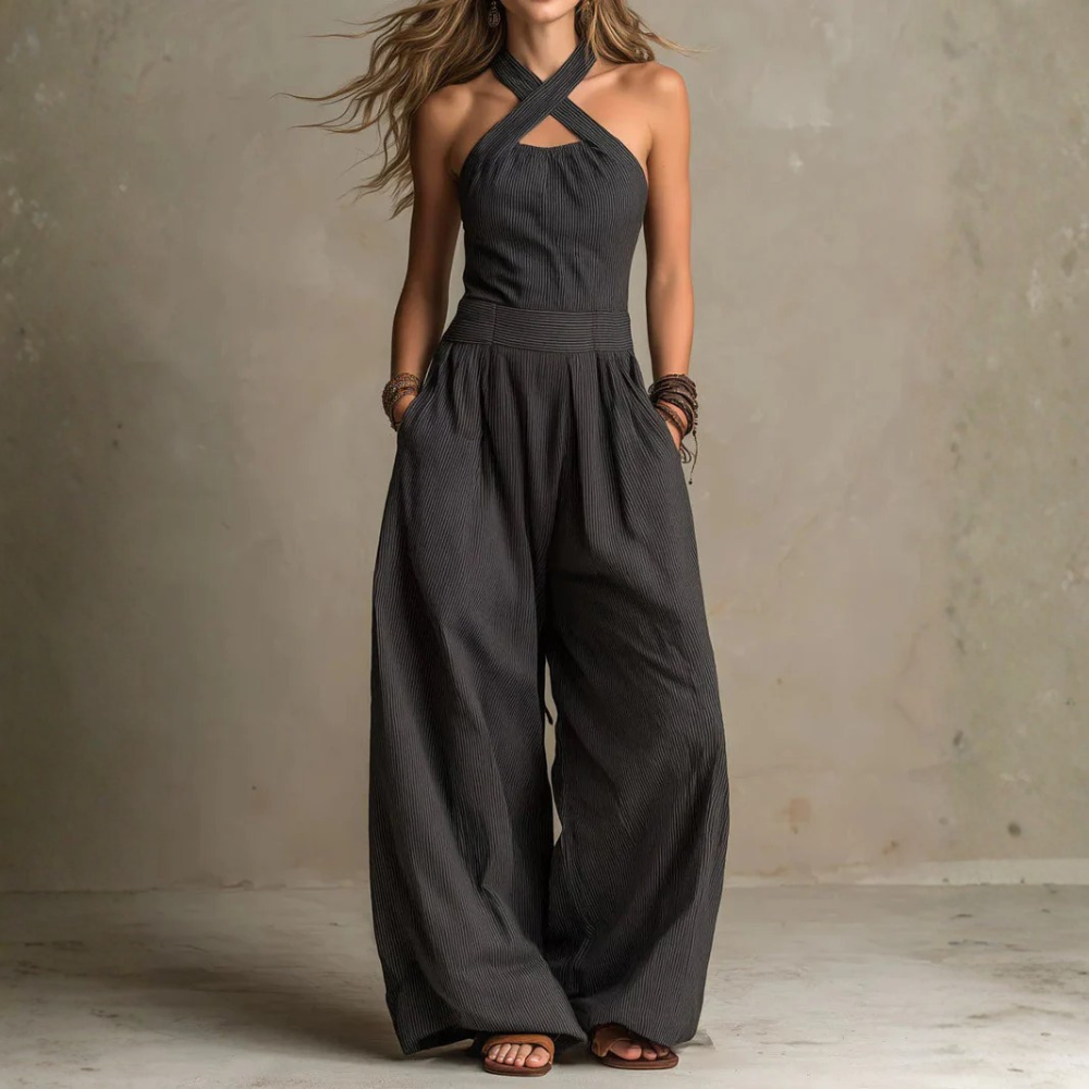 Camille™ | Open-Back Wide-Leg Jumpsuit