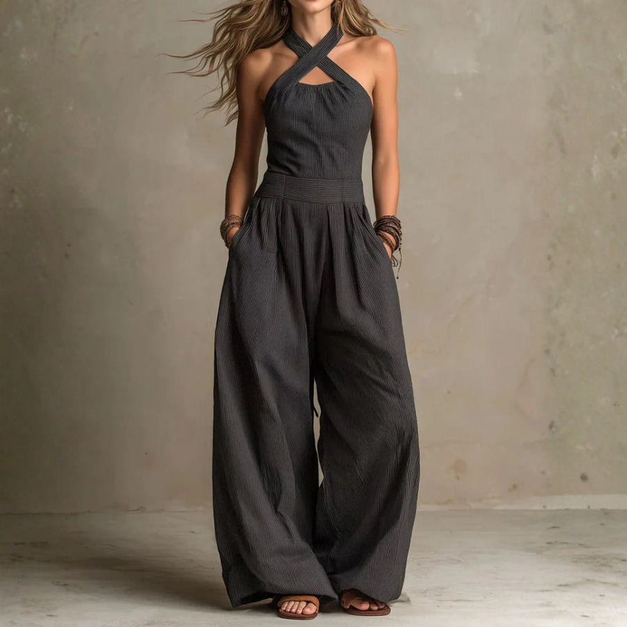 Camille™ | Open-Back Wide-Leg Jumpsuit