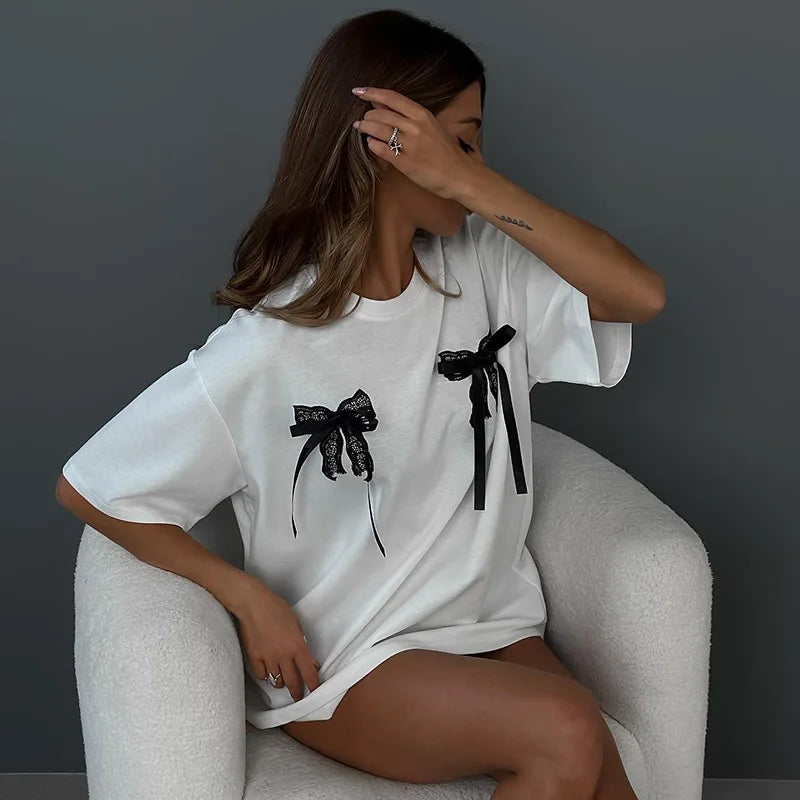 Camille | Cute & Comfy Bow Tee
