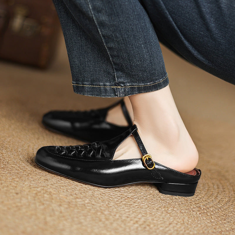Elya Genuine Leather Mules
