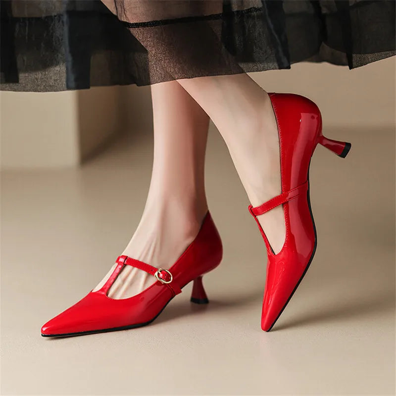 Rabeca Genuine Leather Heels