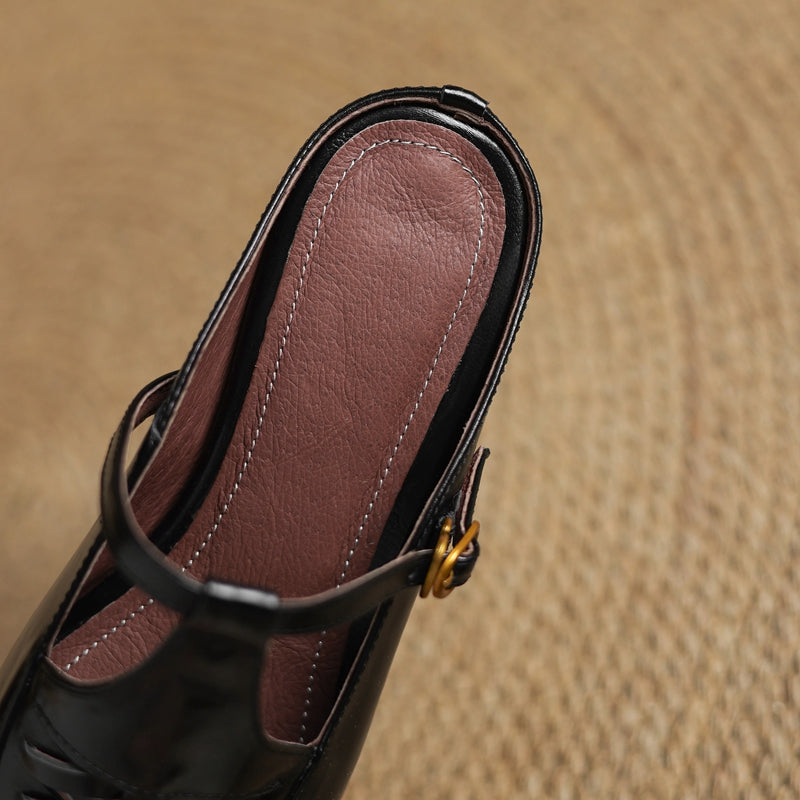 Elya Genuine Leather Mules