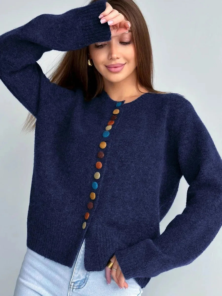 THE NOELLE | BUTTON-ACCENT CARDIGAN