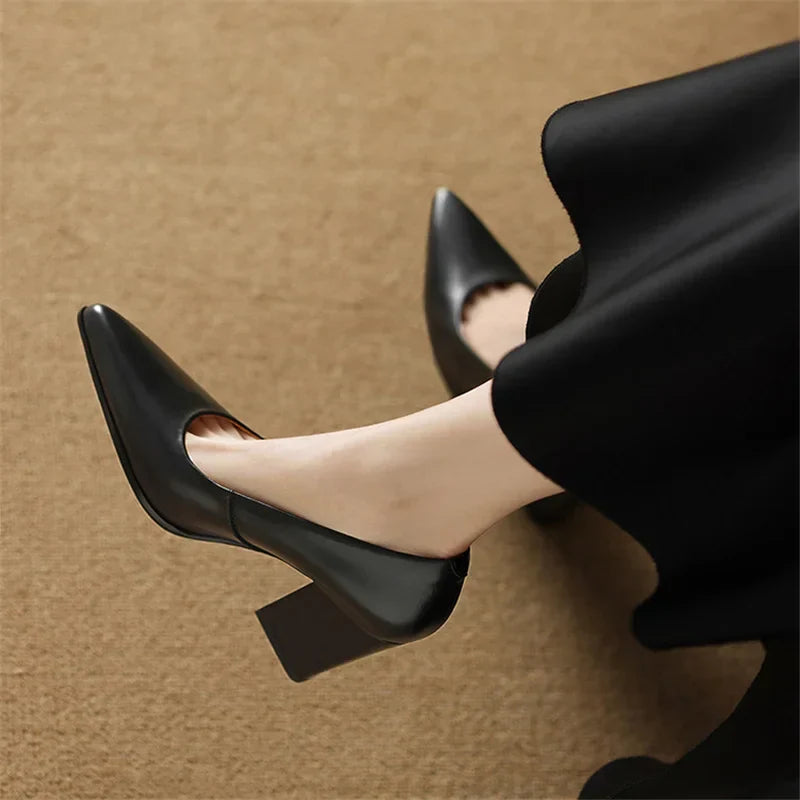 Zella Genuine Leather Heels