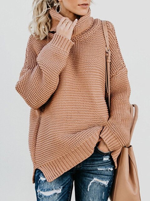 Women's knit turtleneck sweater