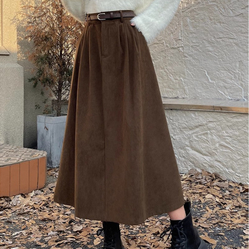 ESTELLE™ – Corduroy Midi Skirt