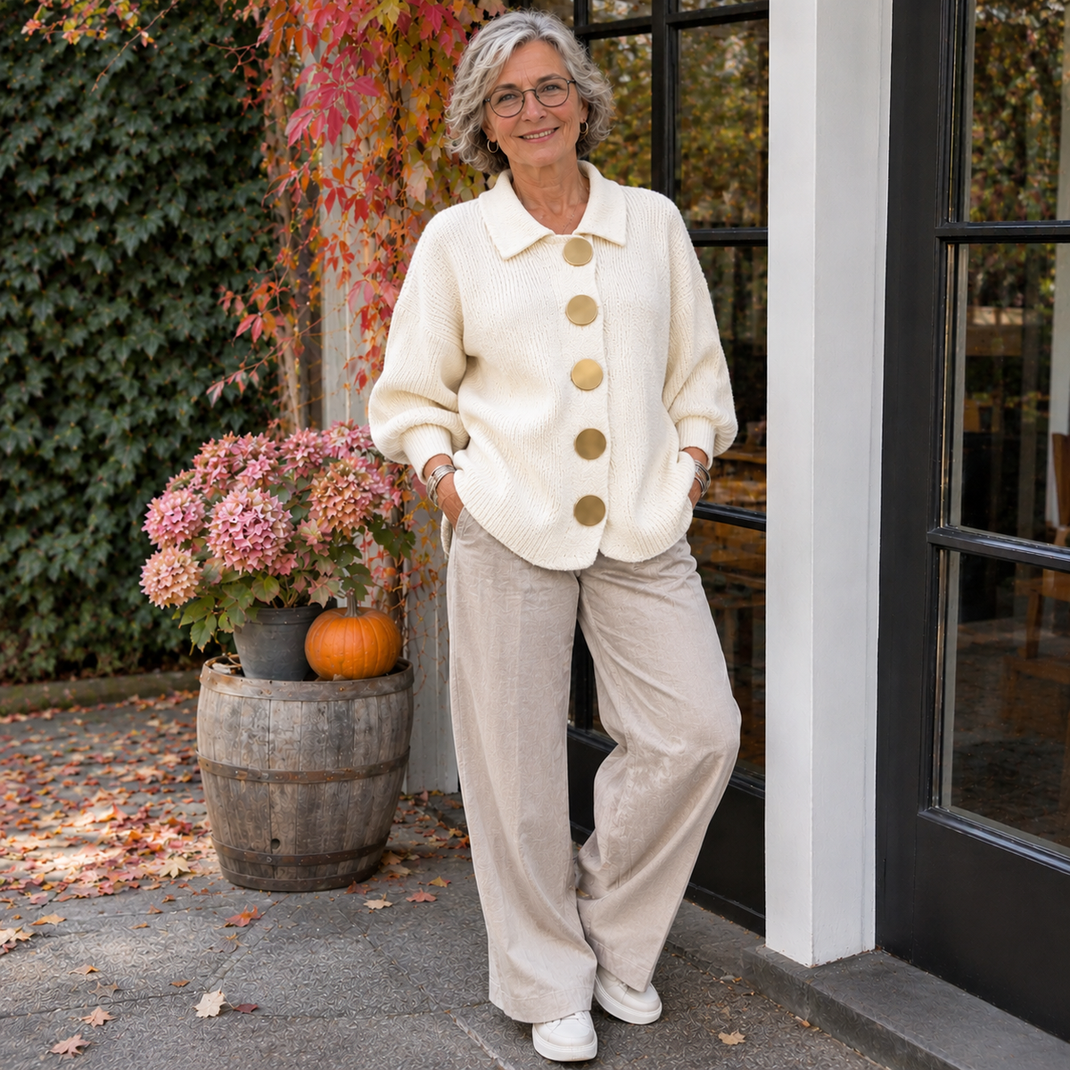 Isadora | Oversized Collared Cardigan