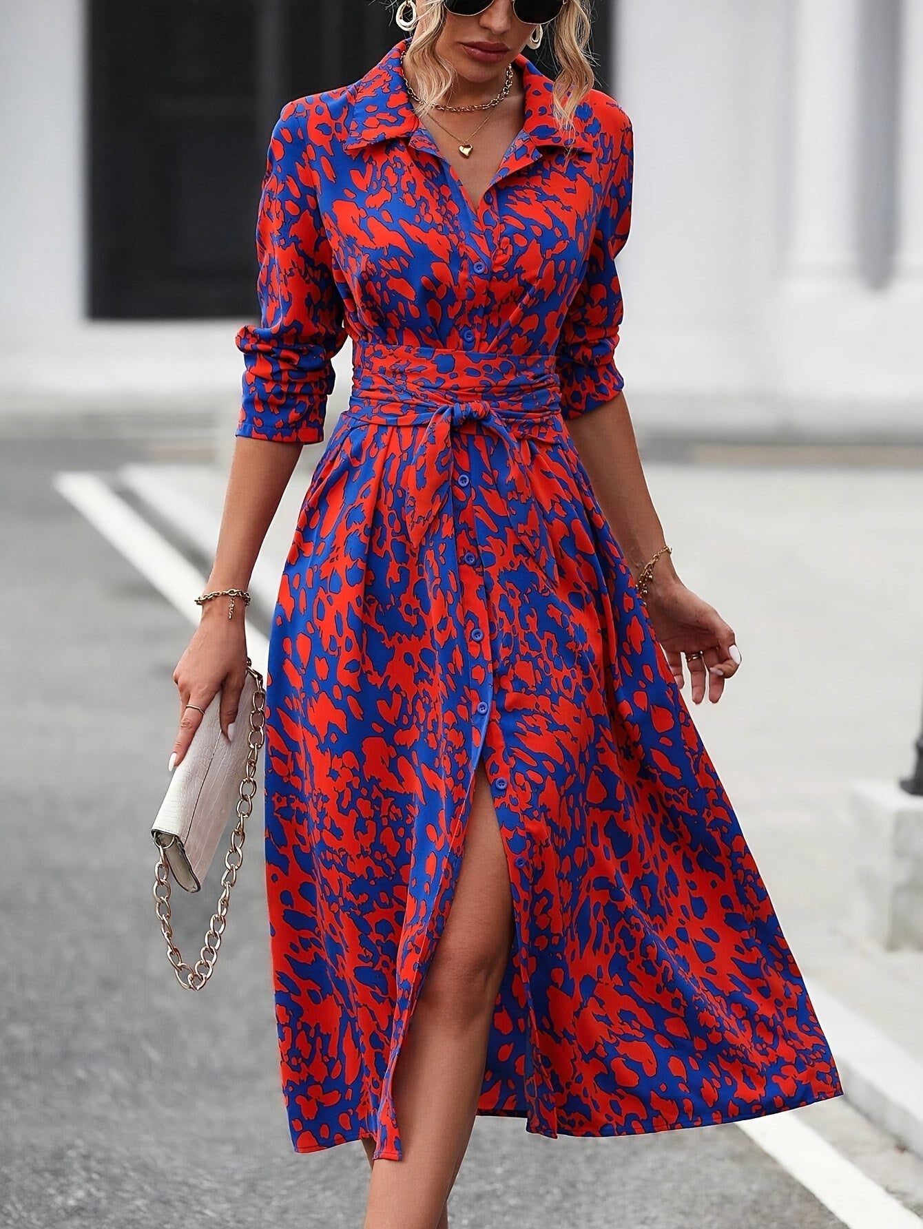 Zafira™ | Geometric Shirt Dress