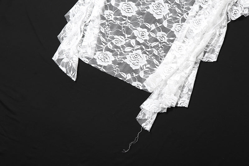 ISABEAU™ - Lace Ruffle High Waist Dress