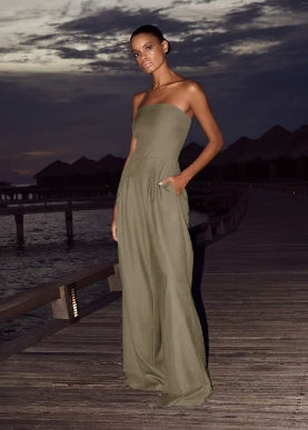 VELORA™ - Luxe Strapless Jumpsuit