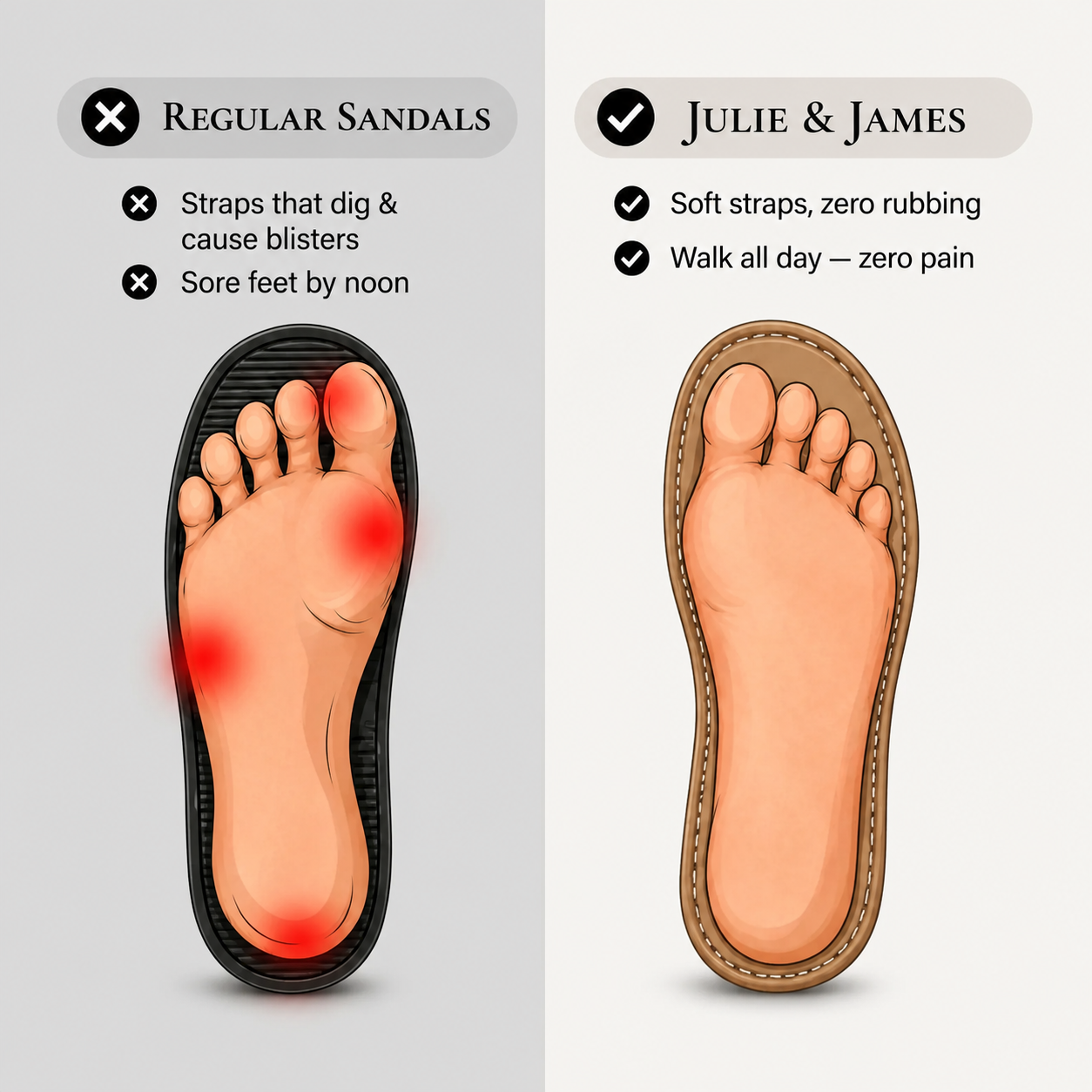 Lara Ergonomic Orthopedic Sandals