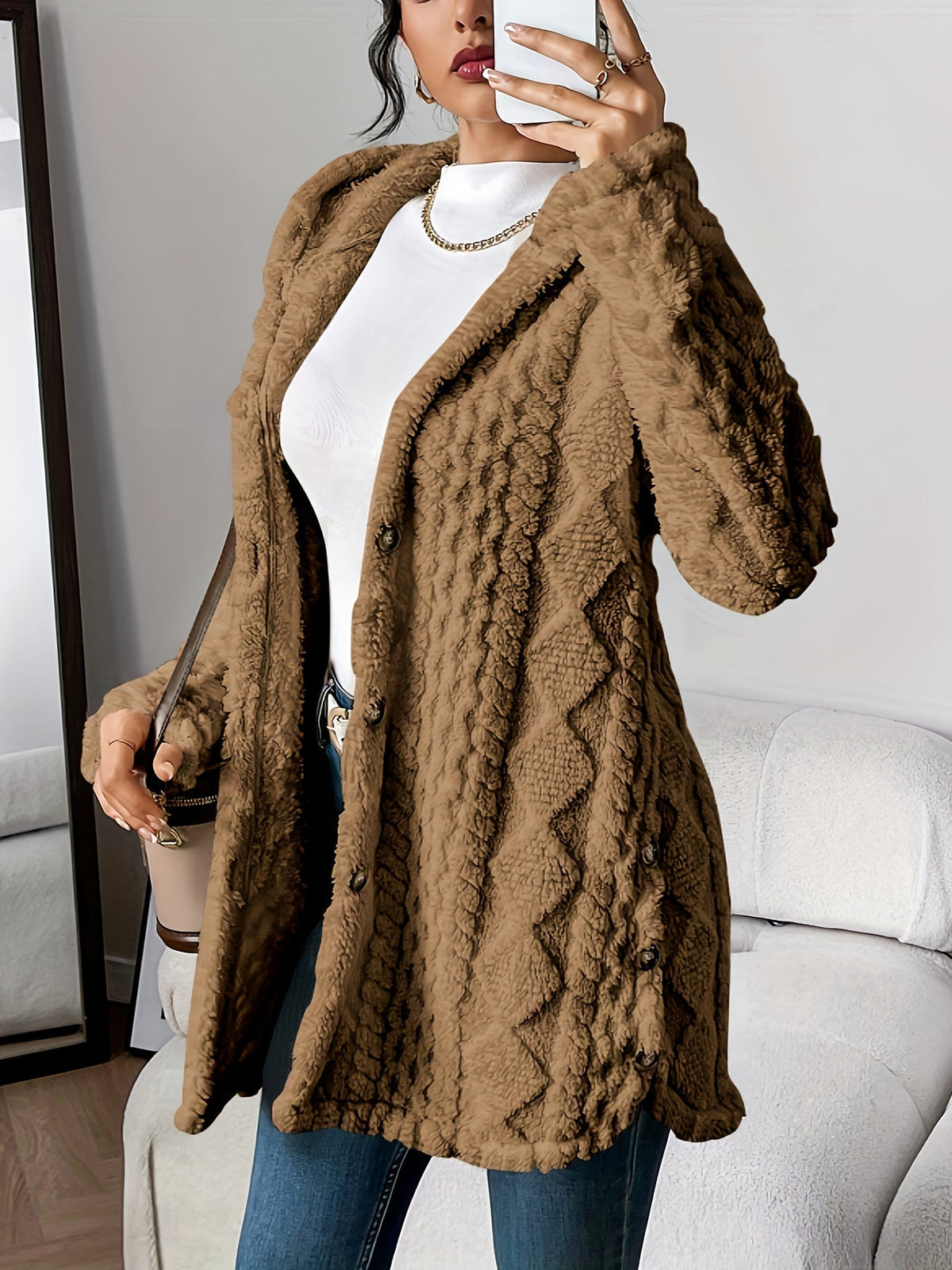 Hayden Soof | Plush Hooded Cardigan